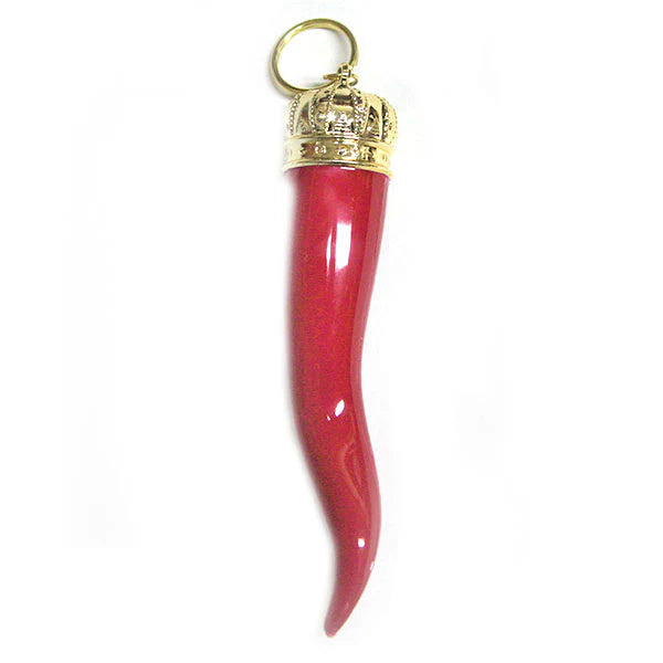 ITALIAN HORN KEY CHAIN 6" QUEEN