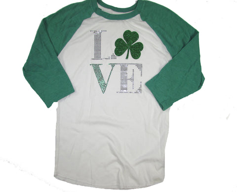 Irish LOVE 3/4 sleeve - Glitter