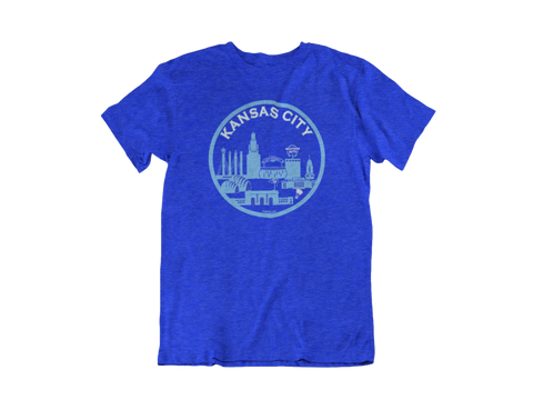 Kansas City Skyline - Blue