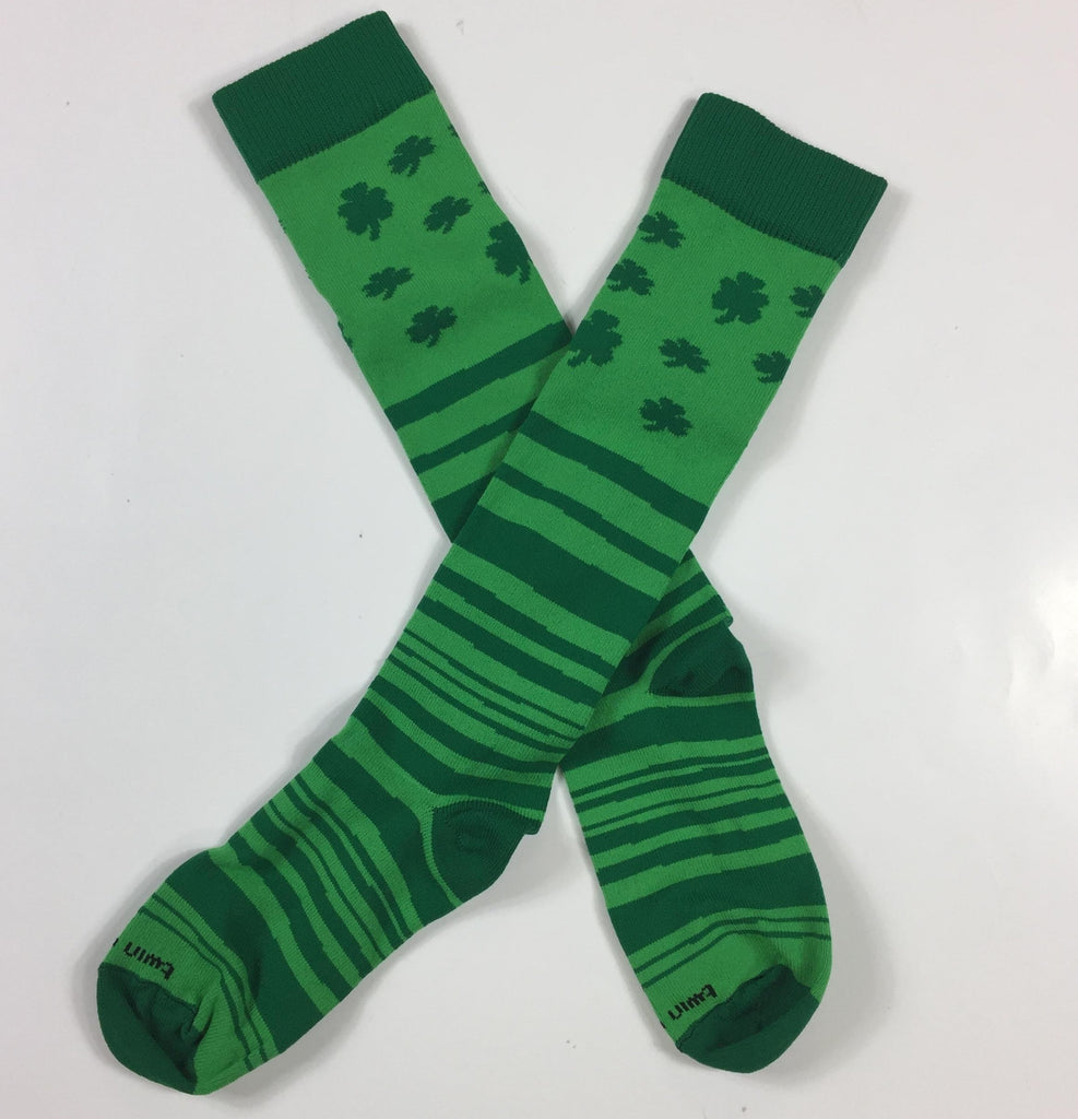 Green Irish Shamrock Socks