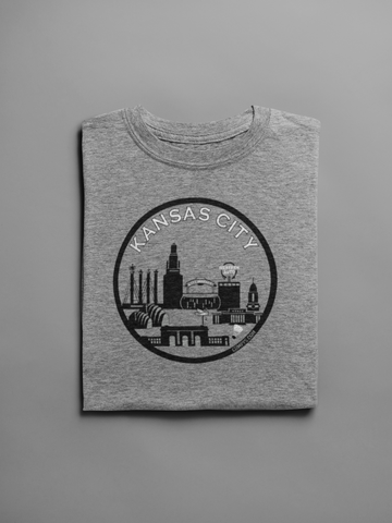 Kansas City Skyline Grey