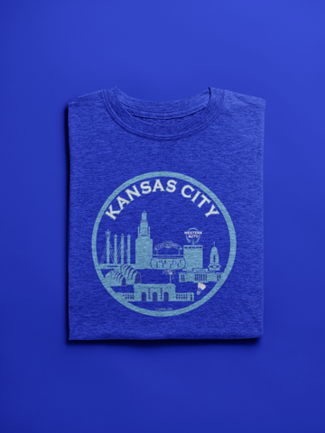 Kansas City Skyline - Blue